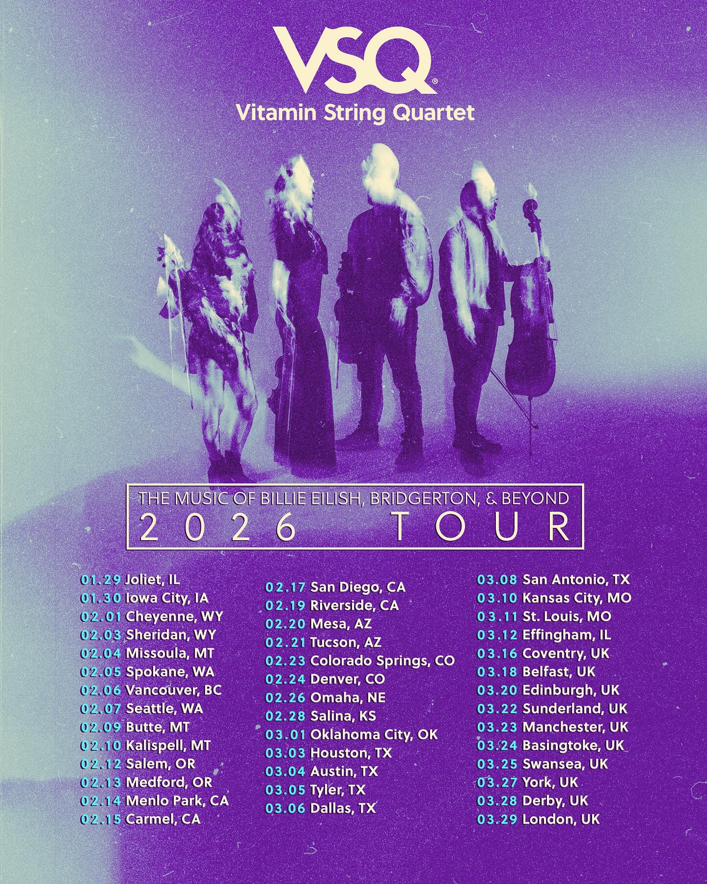 Vitamin String Quartet Tour Poster